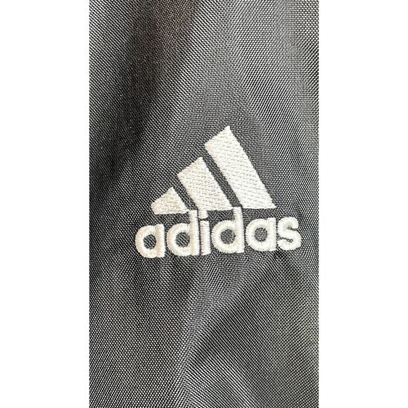 Adidas Black White Track Jacket Zip Up Retro Y2K Windbreaker Men’s XL - Picture 5 of 10